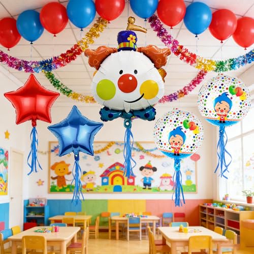 Clown Balloons Set for Carnival Circus Birthday Party Decorations - 10 pcs