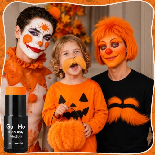 Orange Face Paint Stick Waterproof Body Makeup Halloween Cosplay - 1.06 Oz - Variation: Orange