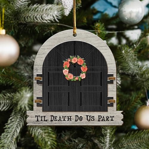Gothic Skeleton Couple Door Ornament - Til Death Do Us Part Variation 01
