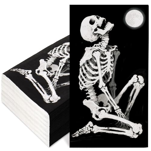 Halloween Skeleton Paper Napkins 50-Pack Disposable Party Tableware