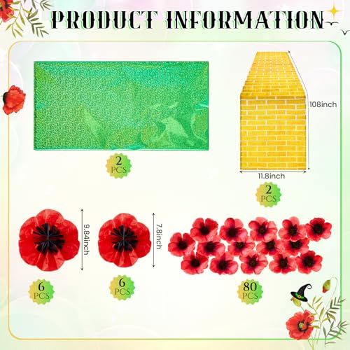 Yellow Brick Table Runner - 48 Pcs Wizard Party Decorations - Brick Variation