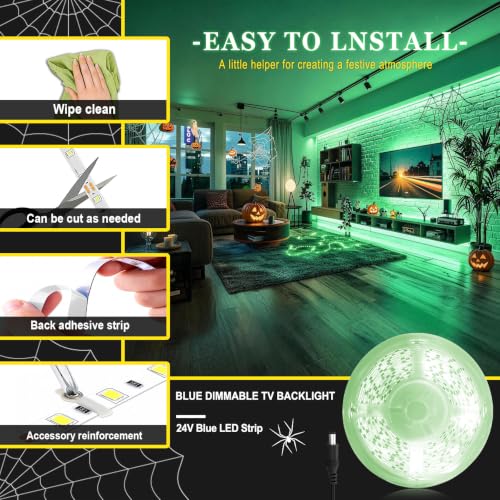 20 FT Green LED Rope Lights - Indoor DIY Cuttable Strip for Room Bathroom Kitchen