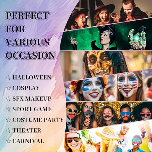 Light Blue Water-Based Face Body Paint Stick for Halloween SFX Makeup - Safe & Non-Toxic
