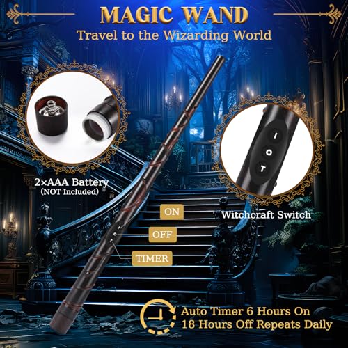 Floating LED Candles with Wand & Clips - Flameless Magic Hanging Decor, 12 Pack
