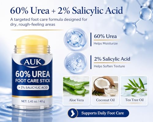 Foot Care Stick with Urea & Salicylic Acid for Dry Cracked Heels, 1.41 oz