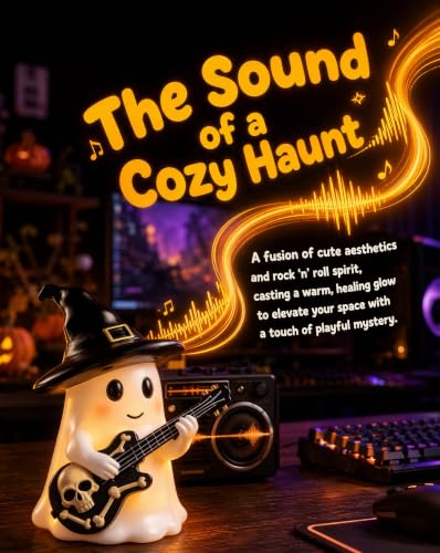 Big Halloween Rocking Ghost Figurine - Cute Indoor Home Decoration