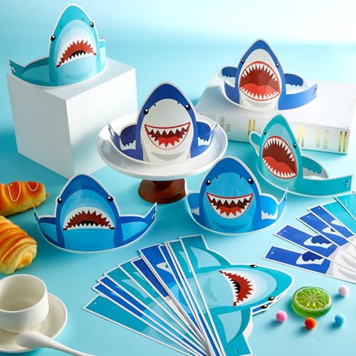 30Pcs Ocean Animal Shark Party Hats Sea Creatures Birthday Crowns