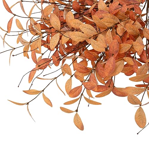 Gold Fall Eucalyptus Stems - Artificial Autumn Leaves for Floral Arrangements & Home Decor