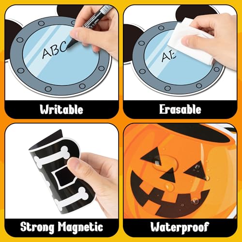 Halloween Mouse Magnet Set - 12 Waterproof Magnetic Decorations for Fridge & Doors