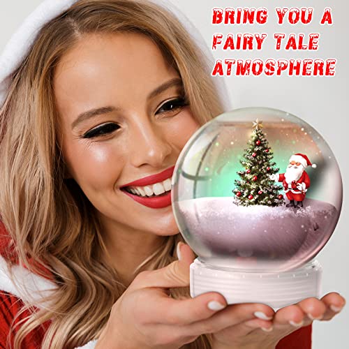 DIY Clear Snow Globes Bulk Set - 24 Pieces 3.9 Inch Fillable Christmas Decor