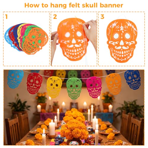 124-Piece Día de los Muertos Decorations Ofrenda Set - Day of the Dead Festive Decor