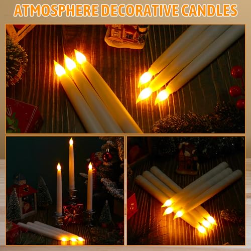 150 Pcs 8.5 Inch White Flameless LED Taper Candles Bulk - Safe & Romantic Lighting