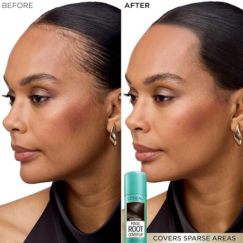 Gray Hair Root Cover Spray - Medium Brown, 2 oz - Buildable & Transfer-Resistant