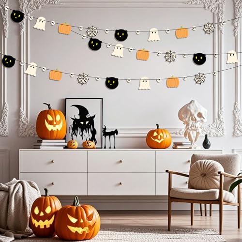 Halloween Party Banner Set - 2 Pieces 9.84ft Decor for Fall & Halloween Celebrations