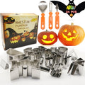 24PCS Pumpkin Carving Kit Halloween, Kids Safe & Easy DIY Jack-O-Lantern Tools