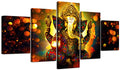 Large Lord Ganesha Indian Wall Decor - 60 x 32 Inches - Handcrafted Art