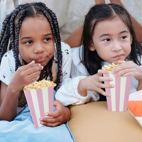 Pink Popcorn and Candy Boxes 24 Pack - Carnival Party Supplies