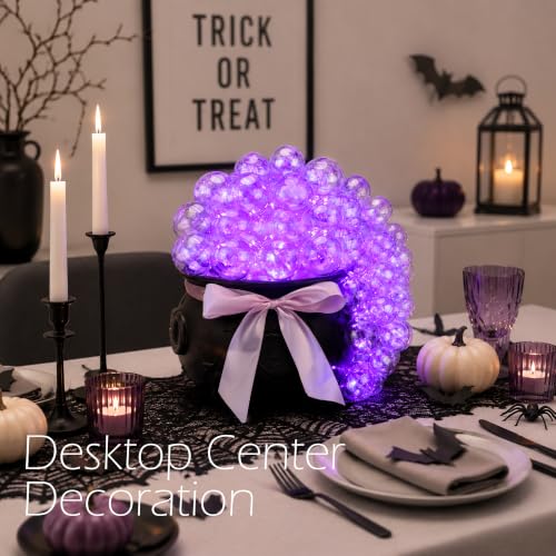 Purple Bubbles Cauldron Halloween Indoor Decoration DIY Set - Witches Cauldron Pot