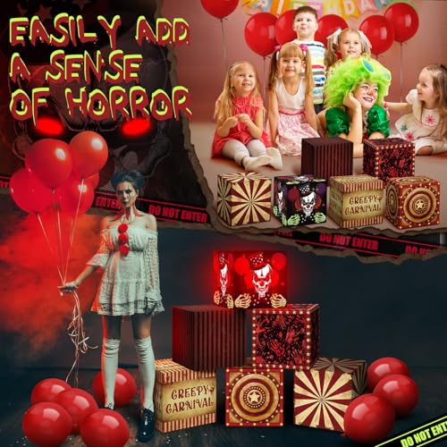 Lighted Halloween Circus Clown Decor Set - Creepy Party Decorations
