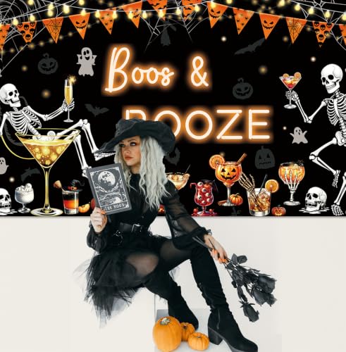 Halloween Funny Boo Banner Backdrop Decoration - 110x185cm Party Photo Prop