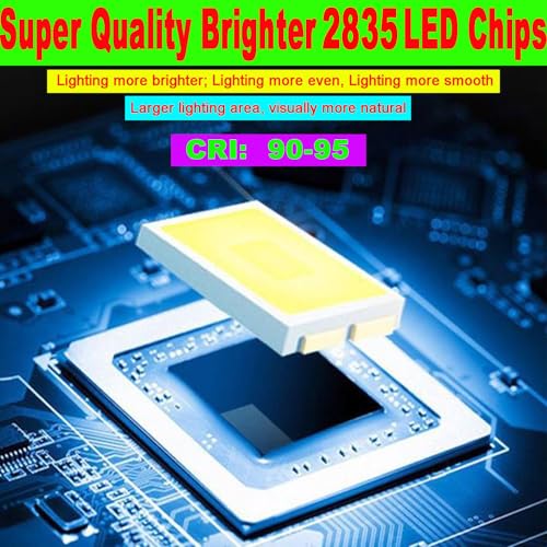 LED Strip Lights 66ft Waterproof IP68 White 6500K - Flexible Indoor Outdoor Decoration