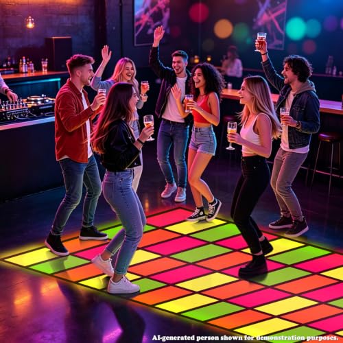 Disposable Neon Glow-in-The-Dark Dance Floor Runners - 3 Pack
