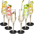 Halloween Skeleton Hand Wine Glasses Set - 6 Plastic Cocktail Glasses