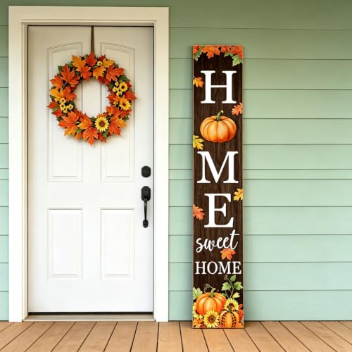 Fall Welcome Sign for Front Porch 47 Inch Home Sweet Home Door Decor