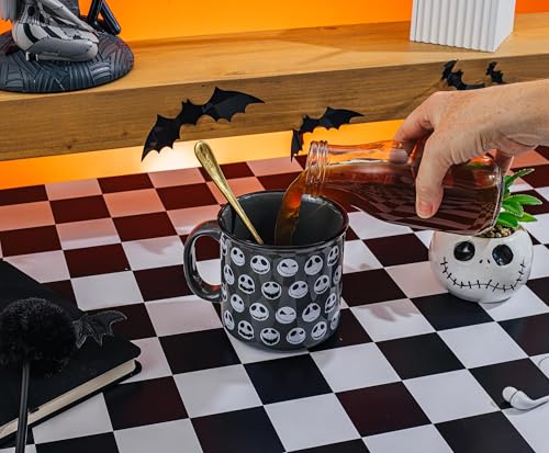 Nightmare Before Christmas Jack Skellington Ceramic Camper Mug 20oz - Halloween Themed Coffee Cup