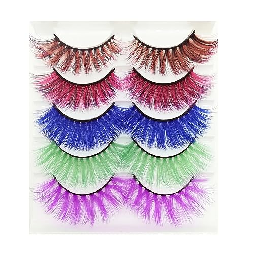 Colorful False Eyelashes Halloween Cosplay Long Dramatic 15MM - MQ3 Variation