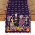 Mexican Sugar Skull Day of the Dead Table Runner - Colorful 13x72 Inch Home Decor