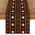 Halloween Table Runner 13x108 Inch Black Orange Spun Polyester Decor - Variation of THIS listing