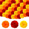 150pcs Artificial Marigold Flower Heads Bulk for Diy Wreath Garland Decorations
