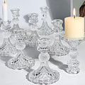 Gold Tealight Candle Holders Set with Crystal Clear Candlestick Holders - 24Pcs