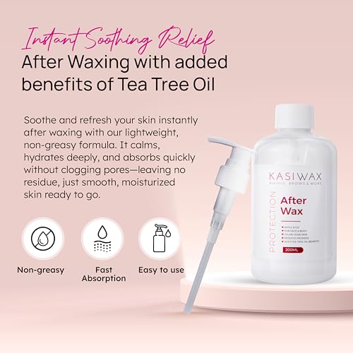 After Wax Lotion - Soothing Hydrating Post-Wax Relief with Tea Tree Oil - 200ml