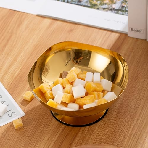 Gold Candy Bowl - Elegant Snack & Dessert Dish for Office Desk & Home