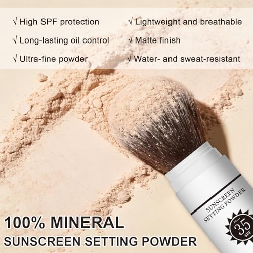 Mineral Sunscreen Setting Powder SPF 35 Translucent - Oil Control Face & Scalp Finish #01