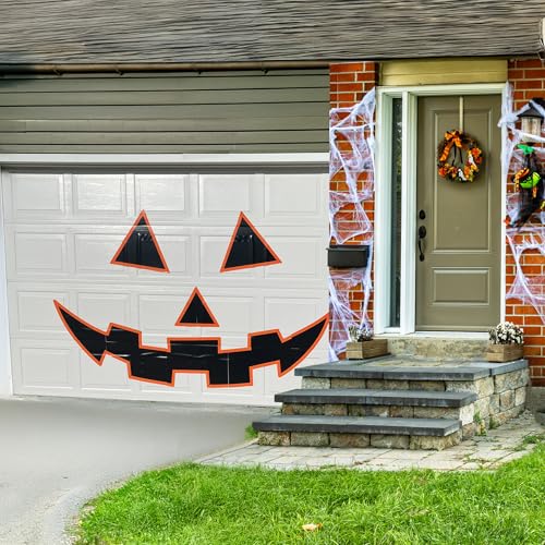 Large Halloween Jack-O-Lantern Garage Door Magnet Set Waterproof Outdoor Decor