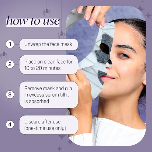 Spooky Glow Halloween Face Mask Set - Pore-Refining, Detoxifying & Brightening Korean Sheet Masks - 12 Pack