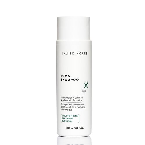 DCL Skincare Zoma Dandruff Control Shampoo with Zinc Pyrithione for Dry, Flake-Prone Scalp, 8 fl oz