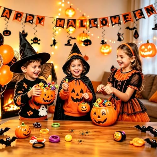 Halloween Indoor Party Decorations Set with Mantel Scarf, Bats, Webs & Balloons