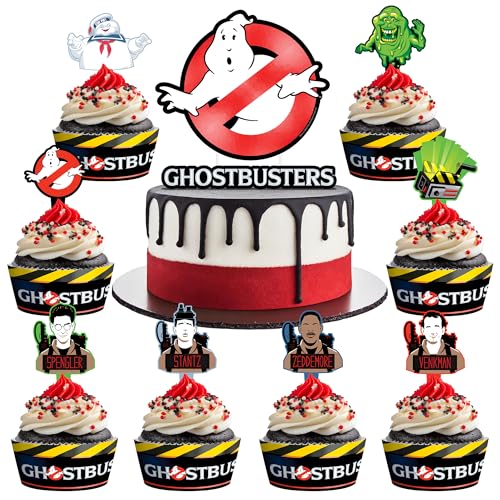 Ghostbusters Cake Topper & Cupcake Toppers Set - Party Decorations