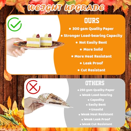 Thanksgiving Party Supplies Set with Plates Cups Napkins Cutlery & Decorations
