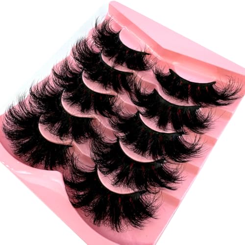 False Eyelashes 5 Pairs Fluffy Natural Dramatic Faux Mink Makeup Tools - Variation YA01