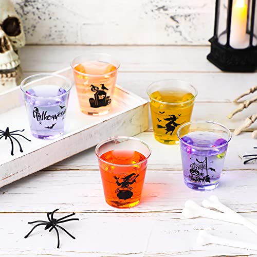 40 Pack Halloween Plastic Shot Cups Whiskey Party Favors 1.69 oz