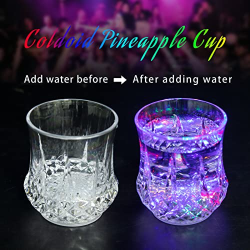LED Light Up Shot Cups - Multicolor Liquid Activated Glasses - 2 Pack - Party Favors & Bar Accessories