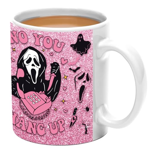 Halloween Coffee Mug 11oz Gothic Scream Cup for Women & Girls