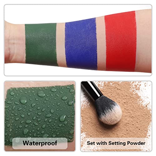 Blue Face & Body Paint Stick - Waterproof, Blendable for Halloween, Cosplay & Sports