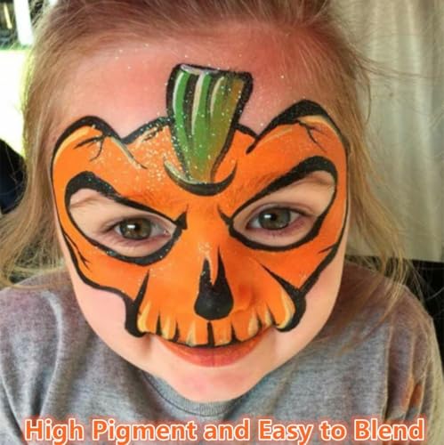 Orange Face & Body Paint for Halloween Cosplay - Waterproof and Easy to Remove - Go Ho