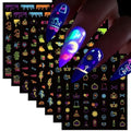 Glow in Dark Halloween Nail Stickers - Ghost Skull Pumpkin Bat 3D Luminous Decals (Luminous Ghost)